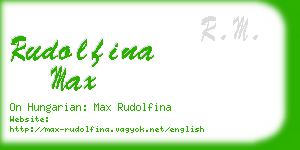 rudolfina max business card